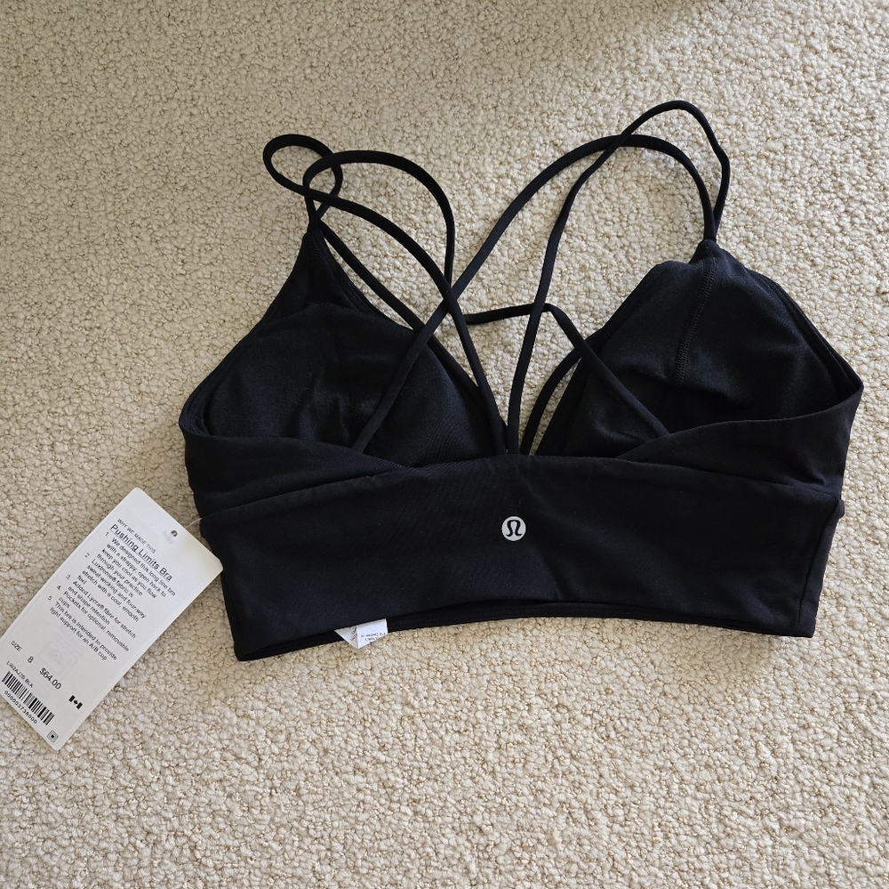 Lululemon pushing limits bra 8 black - Picture 3 of 4